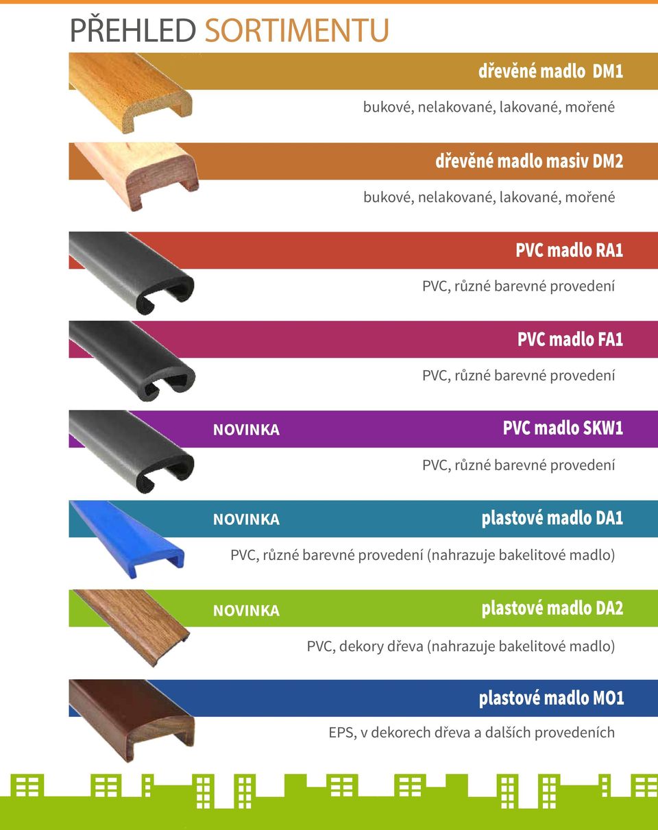 SKW1 PVC, různé barevné provedení NOVINKA plastové madlo DA1 PVC, různé barevné provedení (nahrazuje bakelitové madlo)