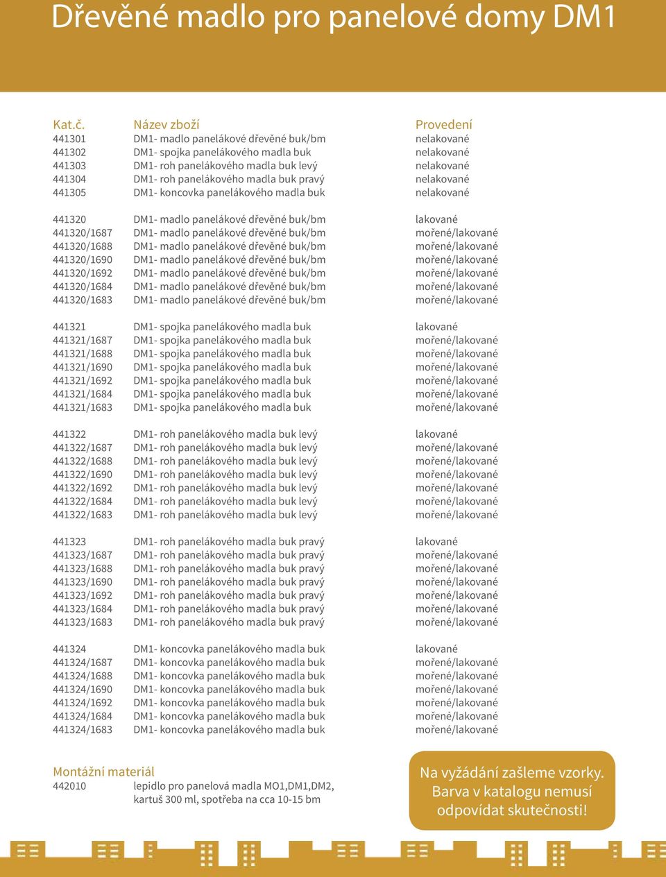 roh panelákového madla buk pravý nelakované 441305 DM1- koncovka panelákového madla buk nelakované 441320 DM1- madlo panelákové dřevěné buk/bm lakované 441320/1687 DM1- madlo panelákové dřevěné