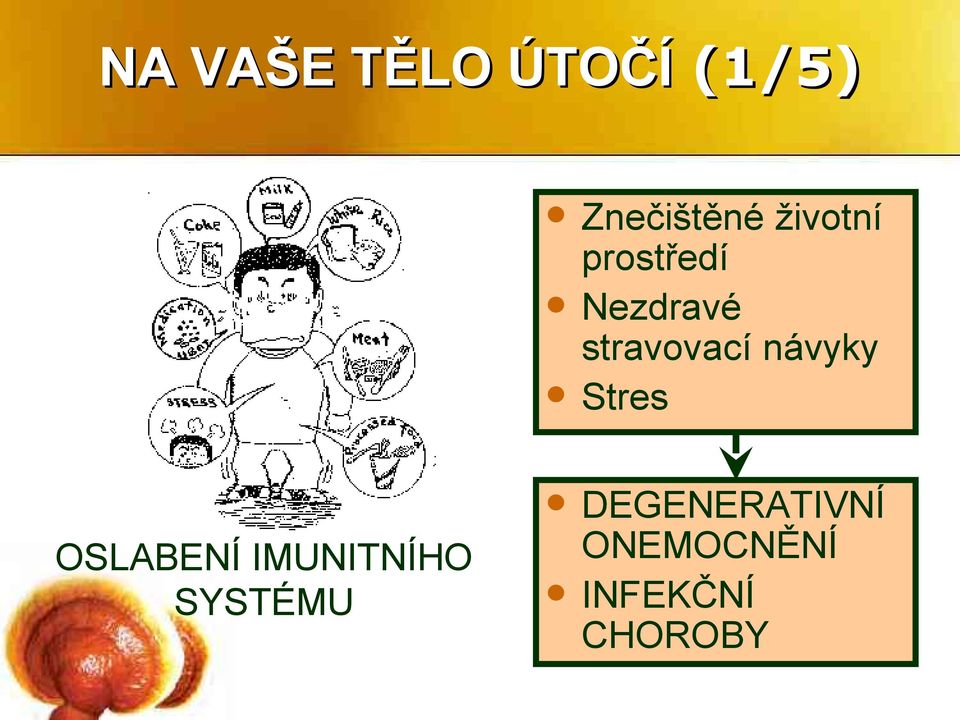 návyky Stres OSLABENÍ IMUNITNÍHO