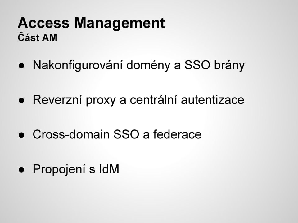 Reverzní proxy a centrální