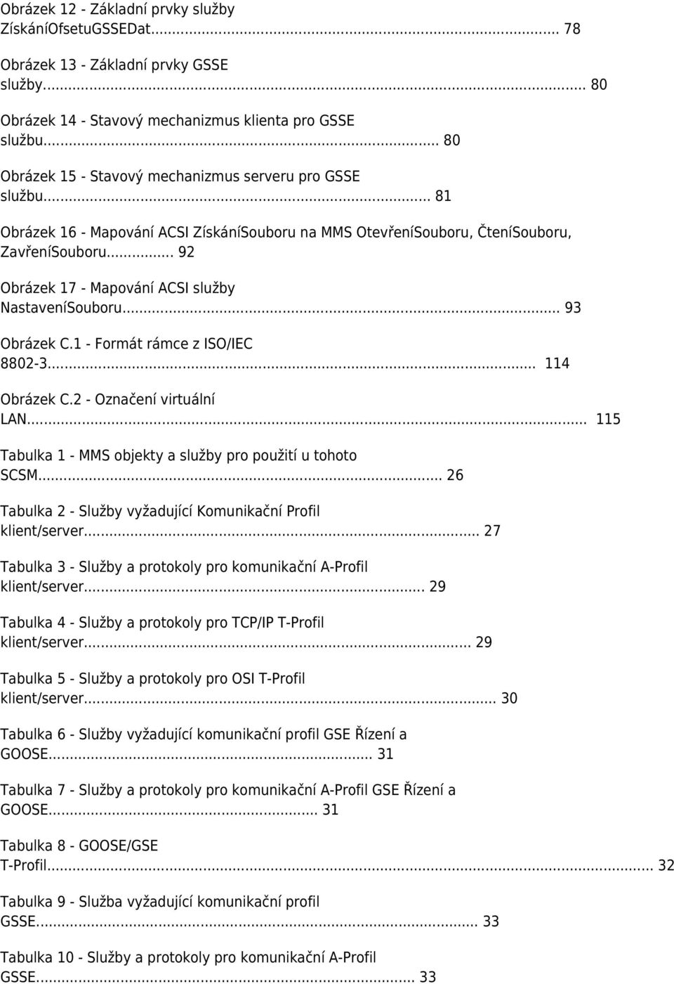 .. 92 Obrázek 17 - Mapování ACSI služby NastaveníSouboru... 93 Obrázek C.1 - Formát rámce z ISO/IEC 8802-3... 114 Obrázek C.2 - Označení virtuální LAN.