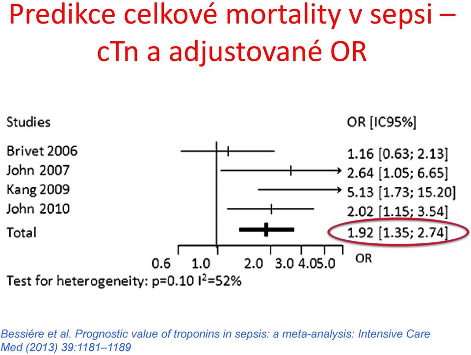 Prognostic value of troponins in sepsis: