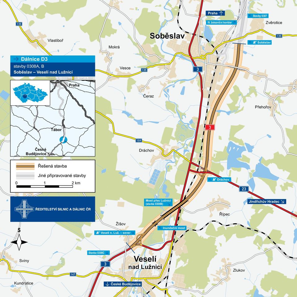 infografika D-008AB-Sobeslav-Veseli-nL-080811 Èeraz Pøehoøov 159 Èeské Budìjovice Dráchov Øešená stavba Jiné