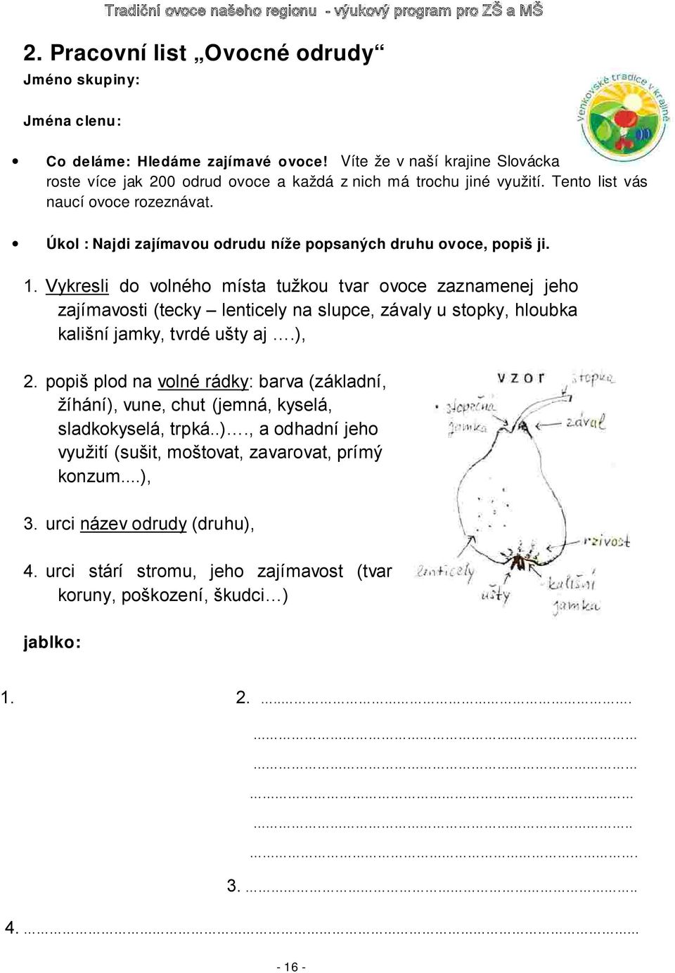 Úkol : Najdi zajímav ou odrudu níže popsaných druhu ov oce, popiš ji. 1.