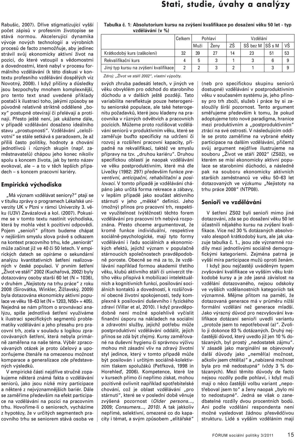 naby v procesu formáního vzděávání (k této diskusi v kontextu profesního vzděávání dospěých viz Novotný, 2008).