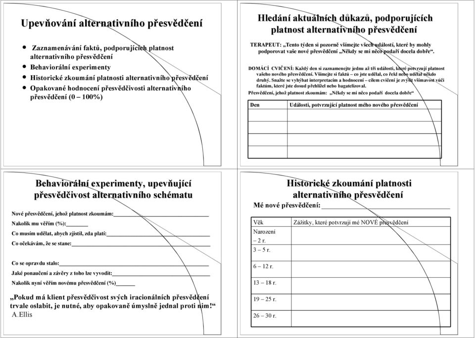 událostí, které by mohly podporovat vaše nové přesvědčení Někdy se mi něco podaří docela dobře.