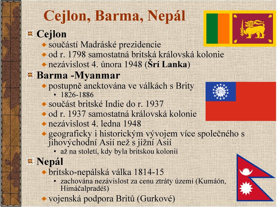 1937 samostatná královská kolonie nezávislost 4.