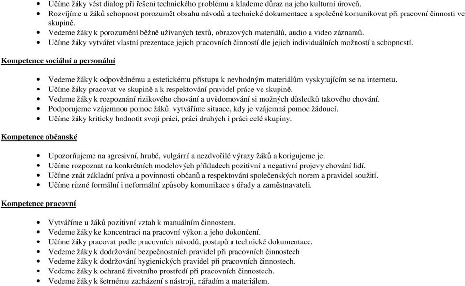 Vedeme žáky k porozumění běžně užívaných textů, obrazových materiálů, audio a video záznamů.