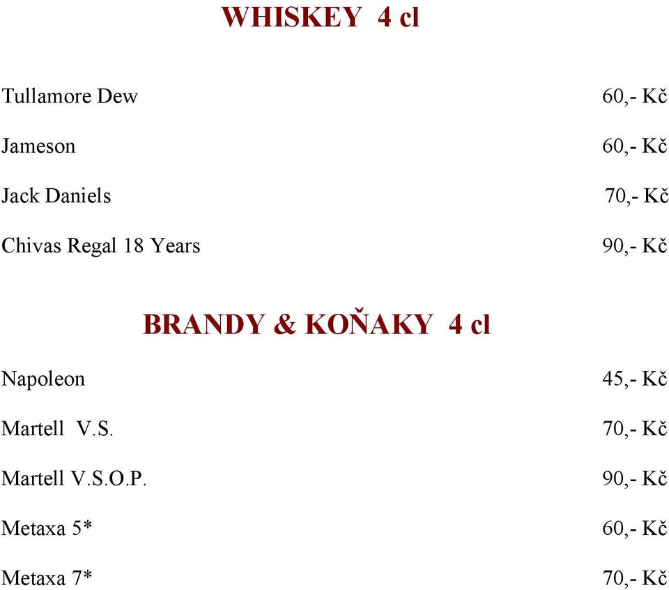 BRANDY & KOŇAKY 4 cl Napoleon Martell V.S.