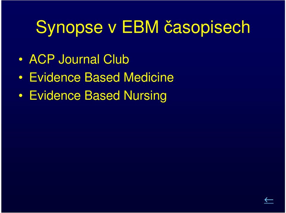 Journal Club Evidence