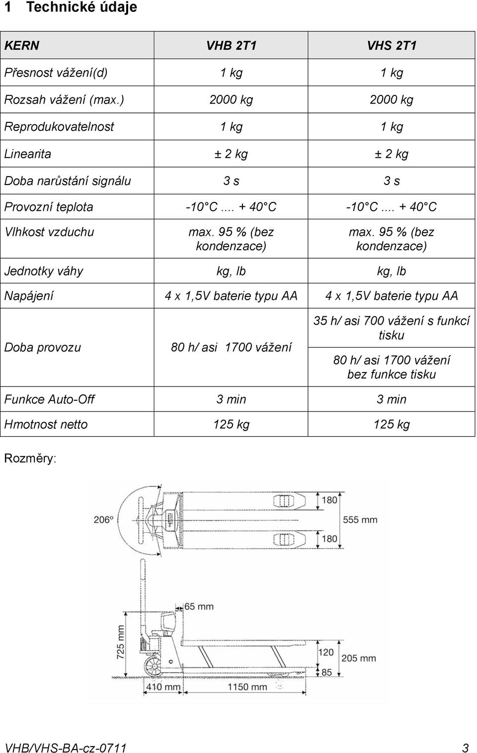 max 95 % (bez kondenzace) Jednotky váhy kg, lb kg, lb Napájení 4 x 1,5V baterie typu AA 4 x 1,5V baterie typu AA Doba provozu 80 h/ asi 1700