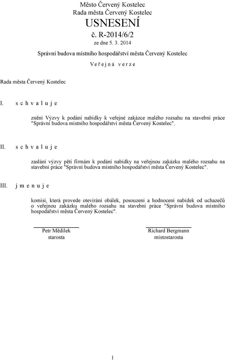 Kostelec". II.