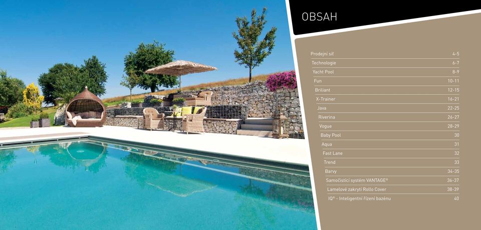 Aqua 31 Fast Lane 32 Trend 33 Barvy 34-35 Samočistící systém VANTAGE