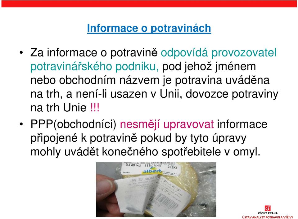 usazen v Unii, dovozce potraviny na trh Unie!