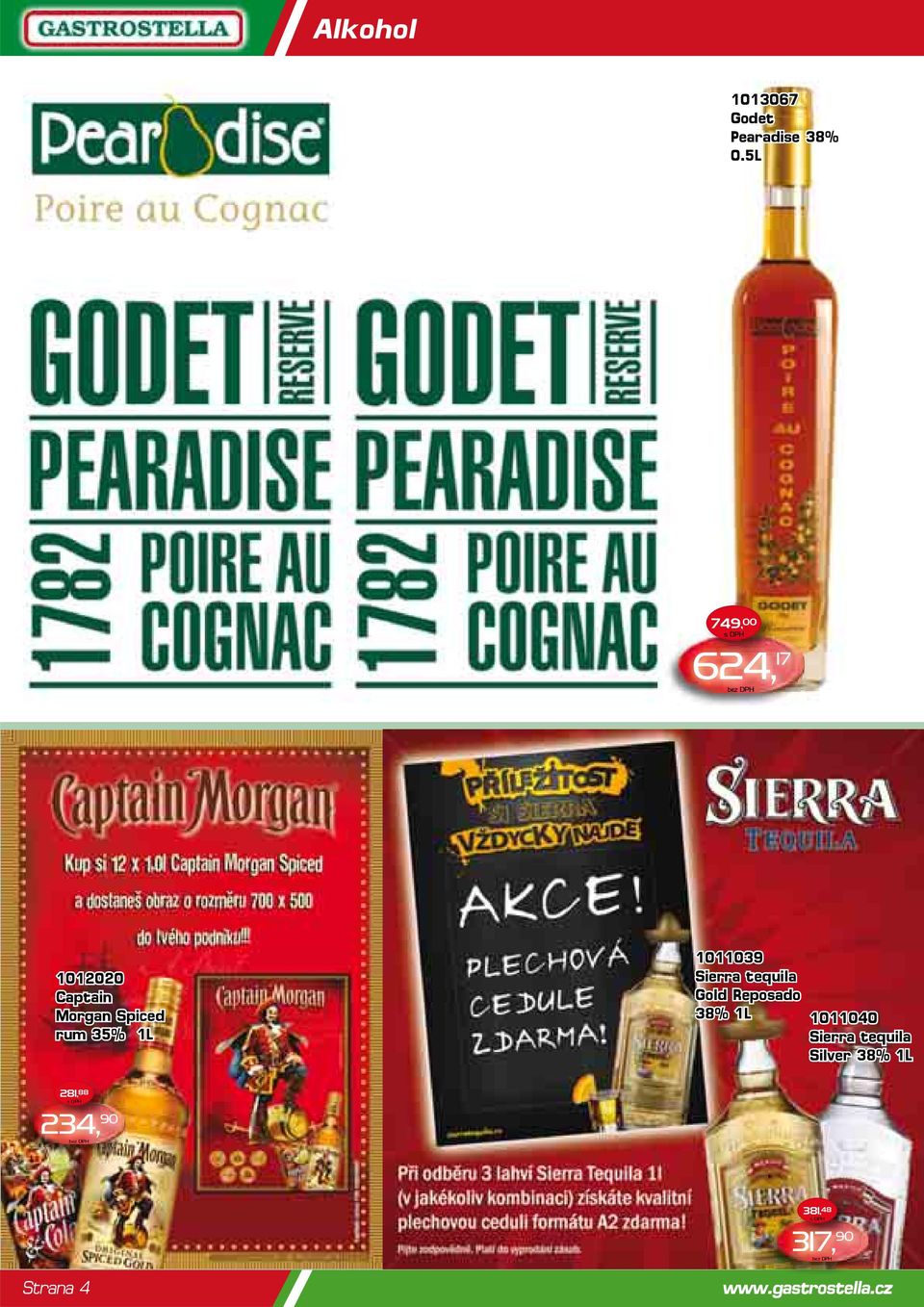 35% 1L 1011039 Sierra tequila Gold Reposado 38% 1L