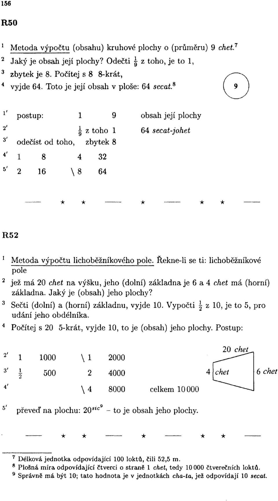 Rekne-li se ti: lichoběžníkové pole jež má 0 chet na výšku, jeho (dolní) základna je 6 a chet má (horní) základna. Jaký je (obsah) jeho plochy? Sečti (dolní) a (horní) základnu, vyjde 0.