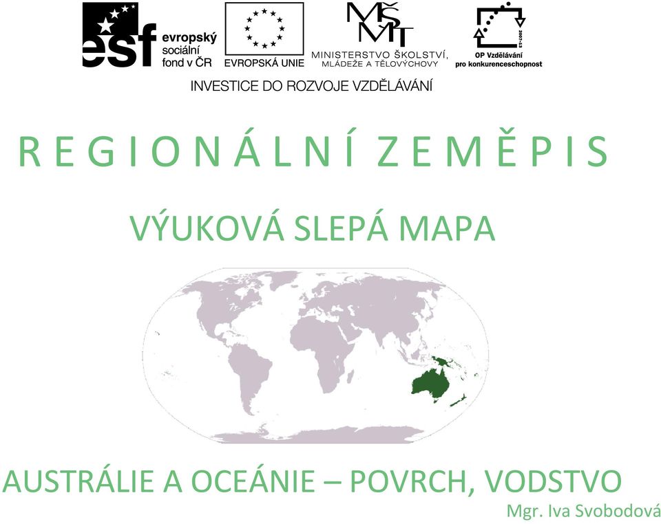 AUSTRÁLIE A OCEÁNIE