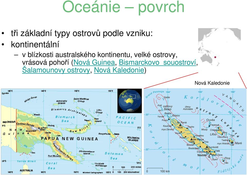 ostrovy, vrásová pohoří (Nová Guinea, Bismarckovo