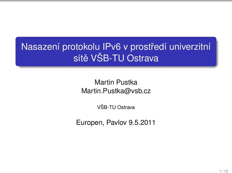 Ostrava Martin Pustka Martin.