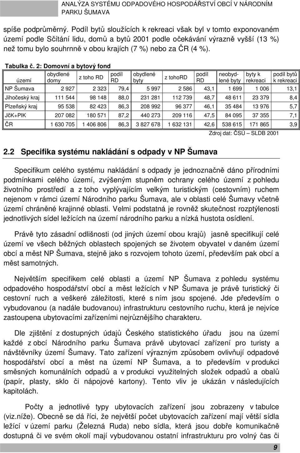 %). Tabulka č.
