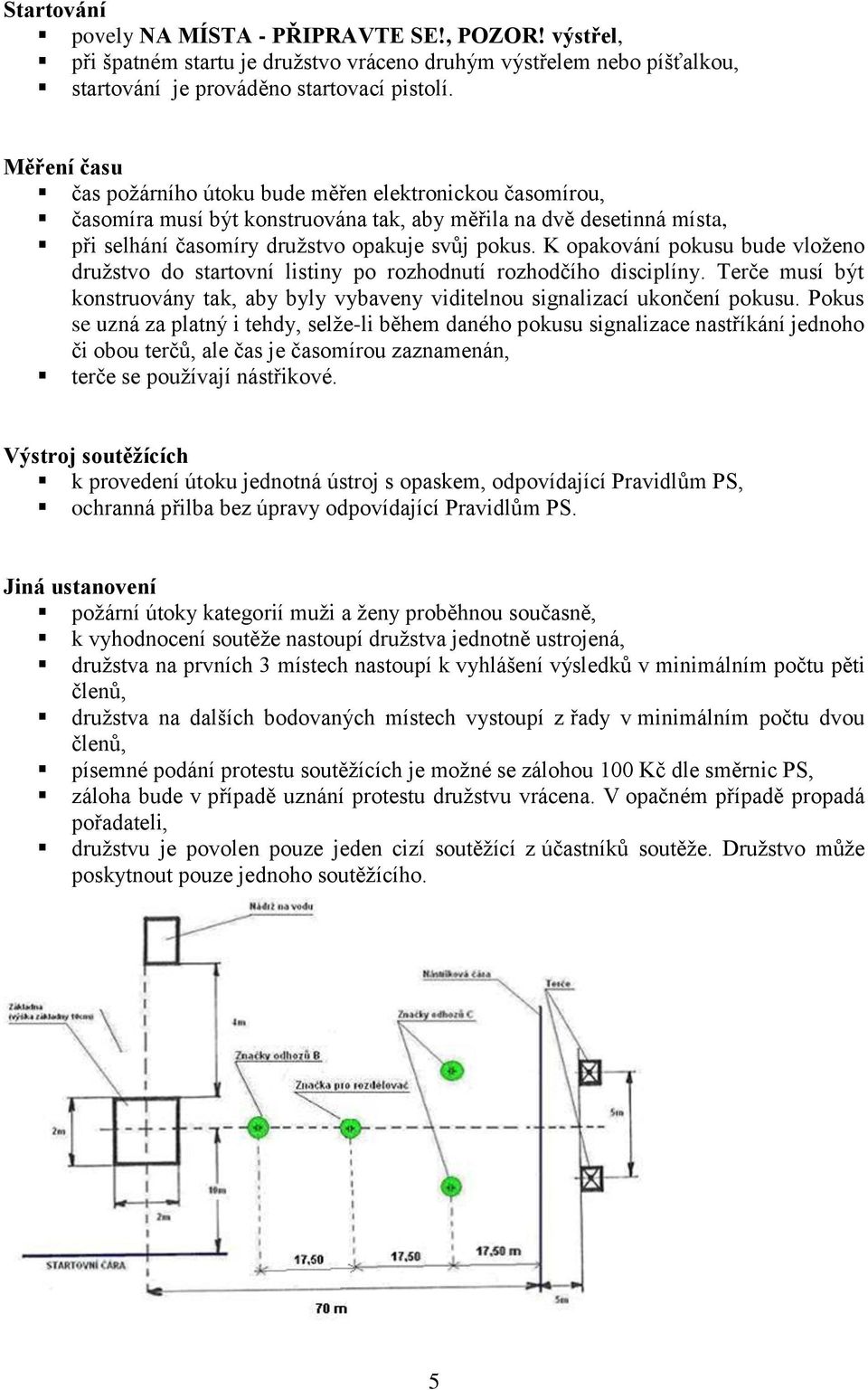 K opakování pokusu bude vloženo družstvo do startovní listiny po rozhodnutí rozhodčího disciplíny. Terče musí být konstruovány tak, aby byly vybaveny viditelnou signalizací ukončení pokusu.