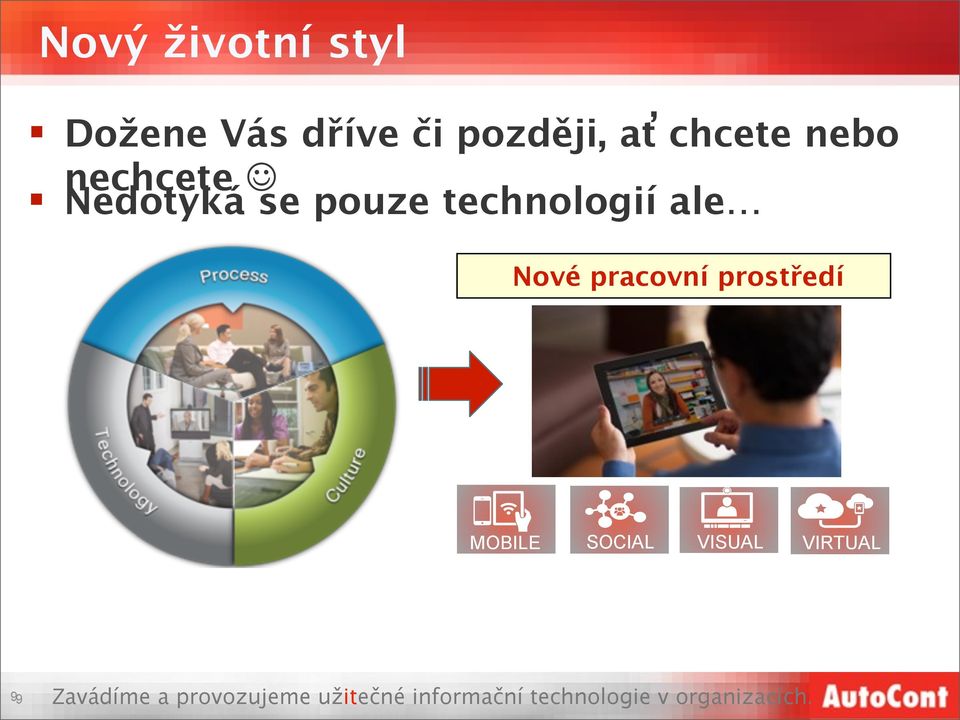 Nedotýká se pouze technologií ale Nové