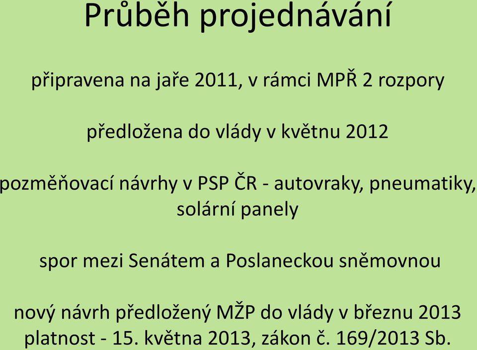 solární panely spor mezi Senátem a Poslaneckou sněmovnou nový návrh