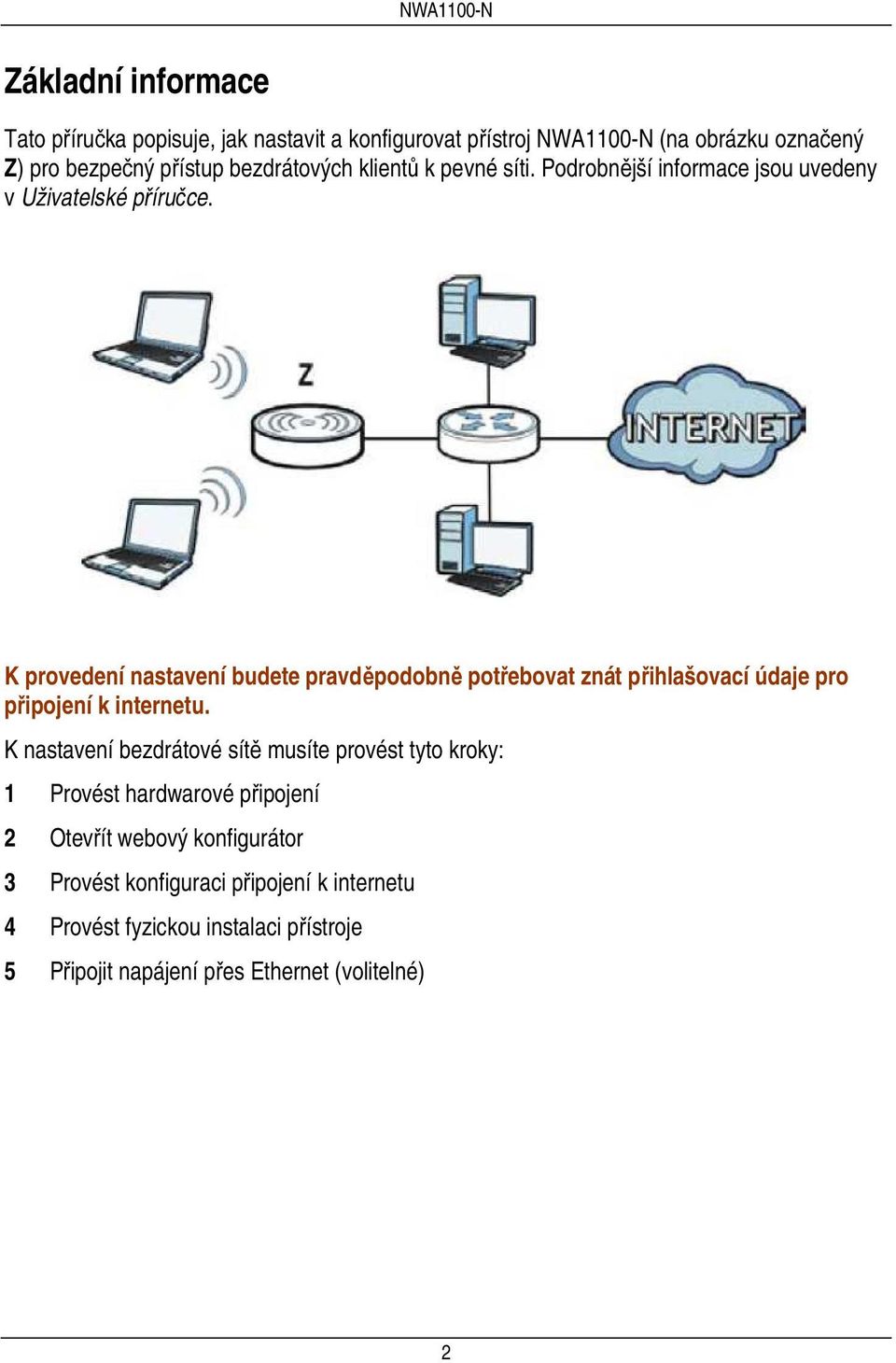 K provedení nastavení budete pravděpodobně potřebovat znát přihlašovací údaje pro připojení k internetu.