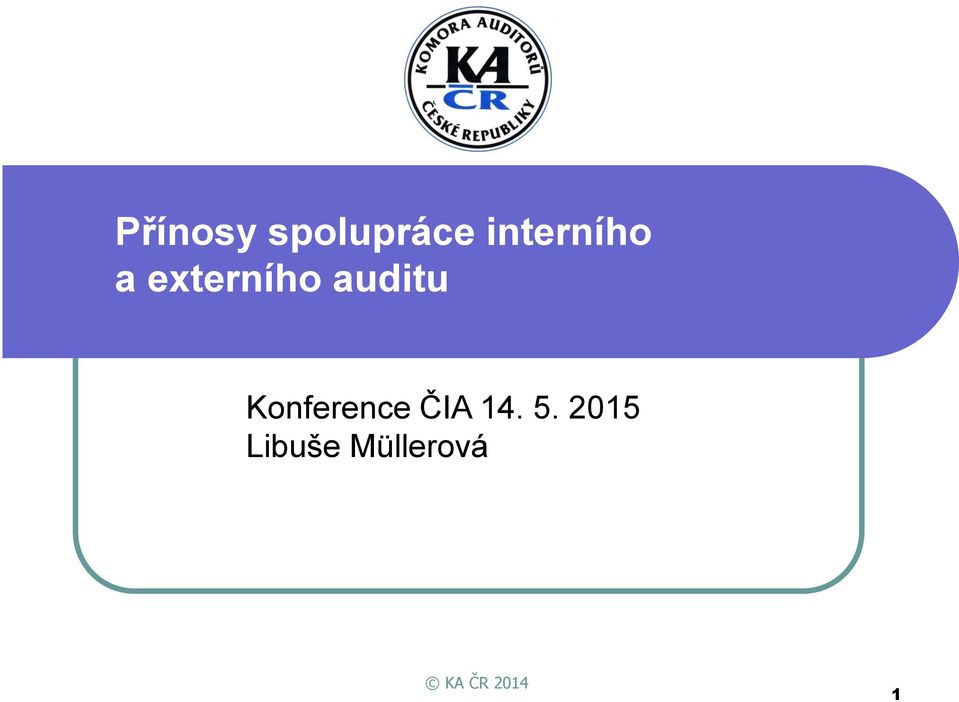 auditu Konference ČIA 14.