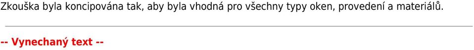 všechny typy oken,