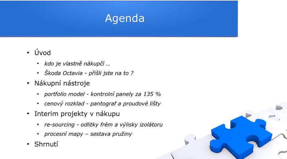 rozklad - pantograf a proudové lišty Interim projekty v nákupu