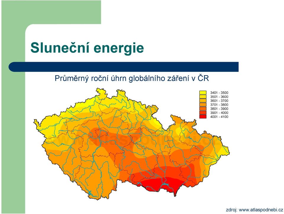 globálního záření v