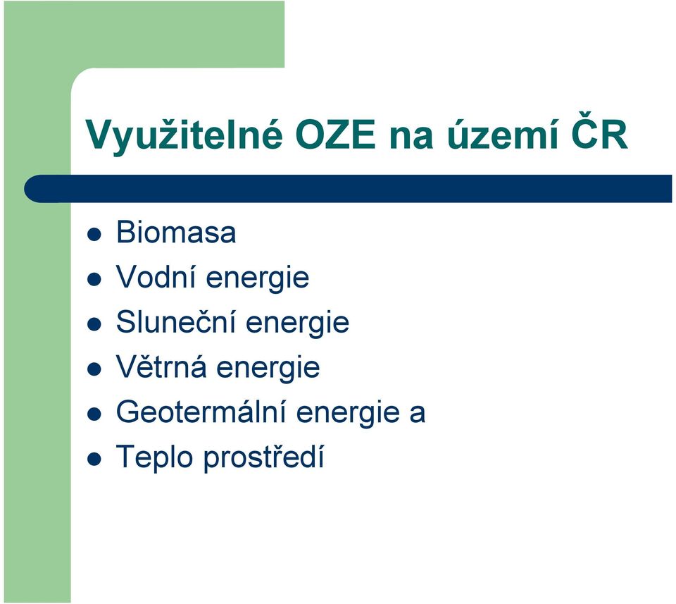 Sluneční energie Větrná