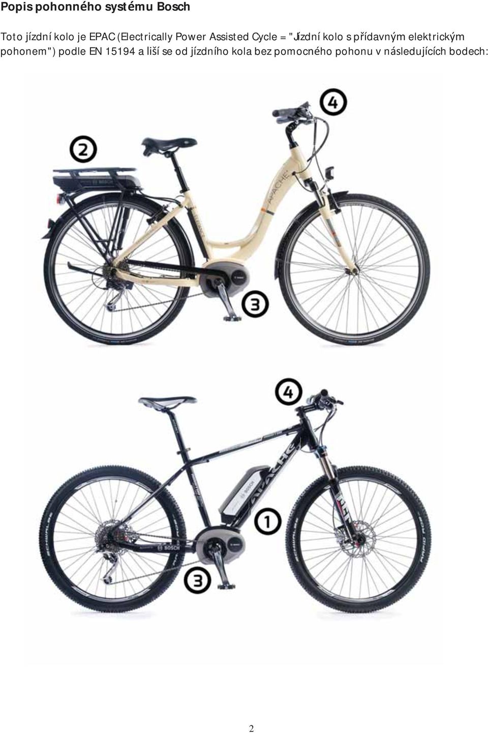 přídavným elektrickým pohonem") podle EN 15194 a liší se