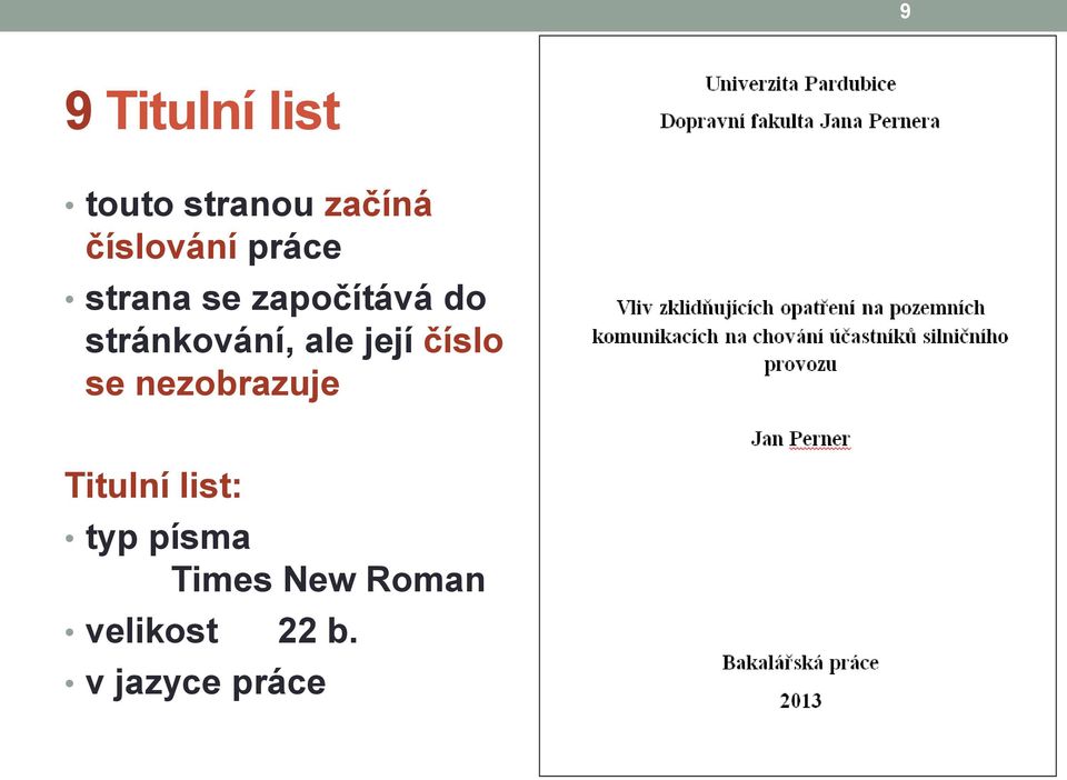 její číslo se nezobrazuje Titulní list: typ