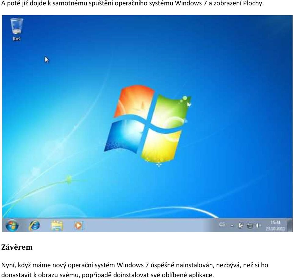 Závěrem Nyní, když máme nový operační systém Windows 7 úspěšně