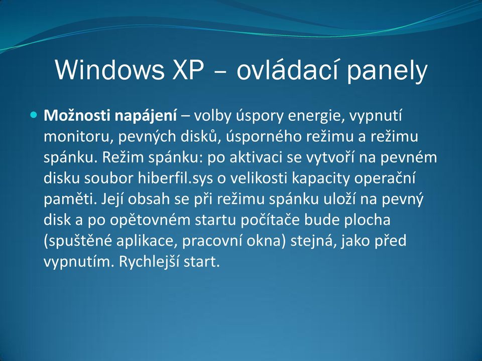 sys o velikosti kapacity operační paměti.