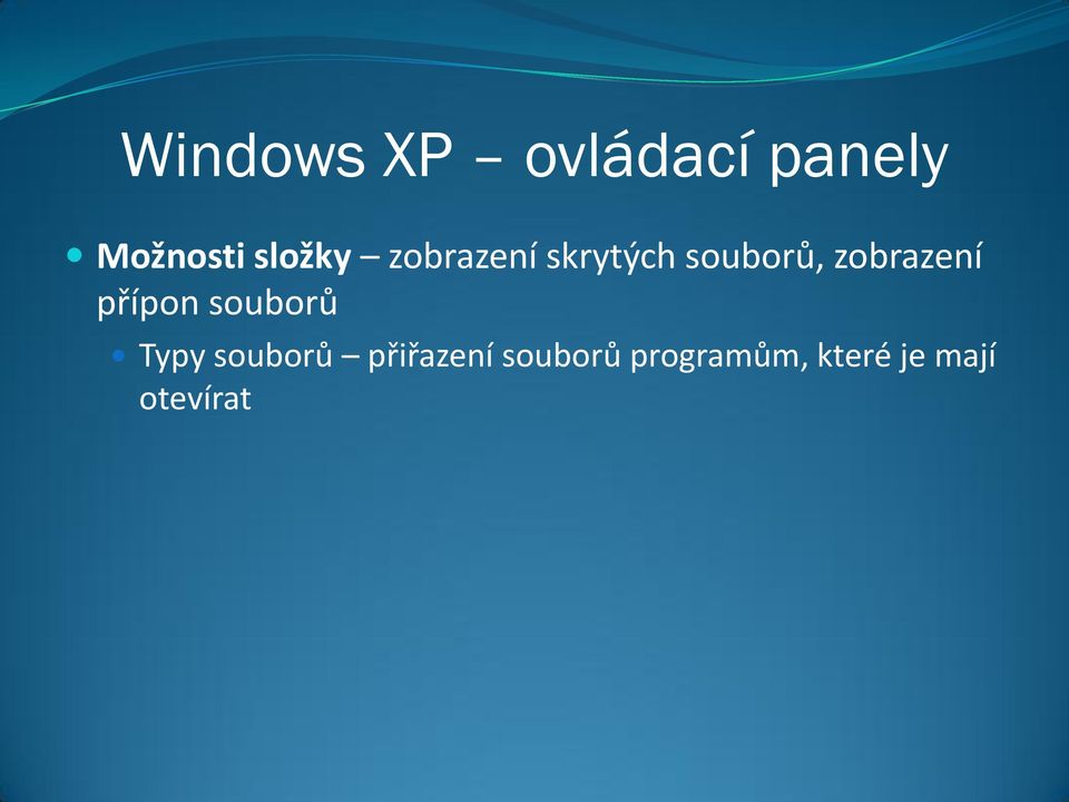 zobrazení přípon souborů Typy souborů
