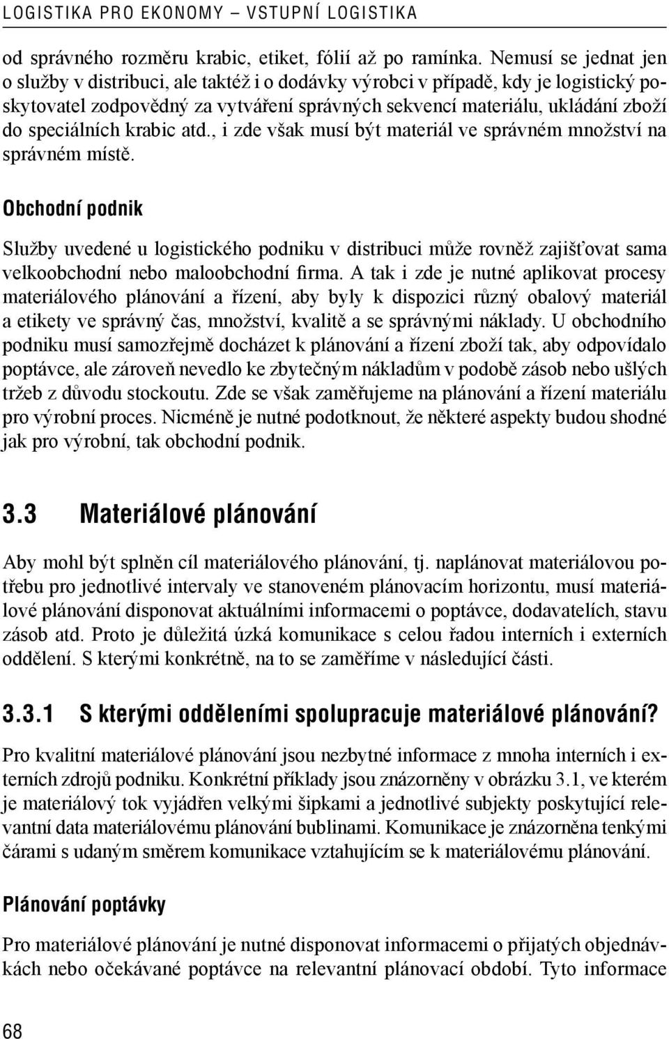 speciálních krabic atd., i zde však musí být materiál ve správném množství na správném místě.