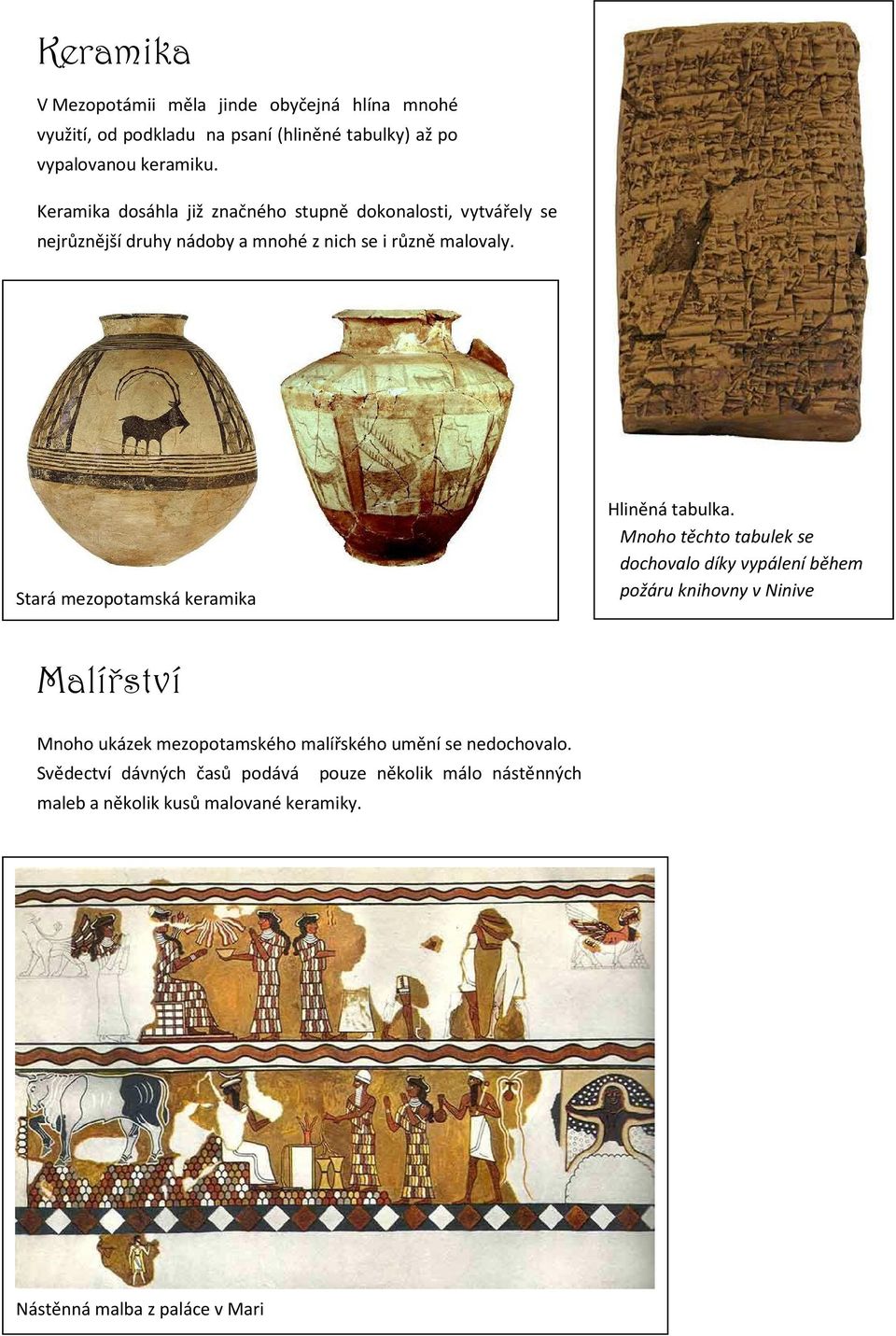 Stará mezopotamská keramika Hliněná tabulka.