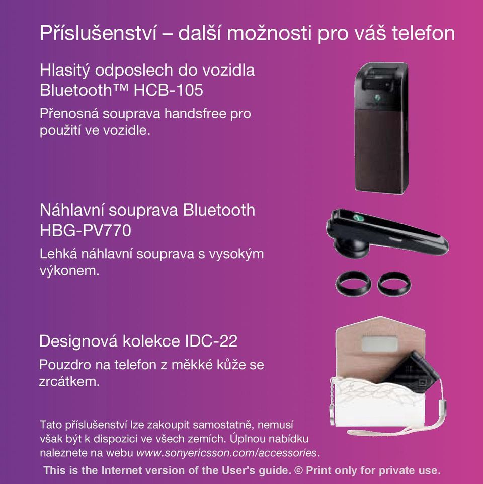 Náhlavní souprava Bluetooth HBG-PV770 Lehká náhlavní souprava s vysokým výkonem.