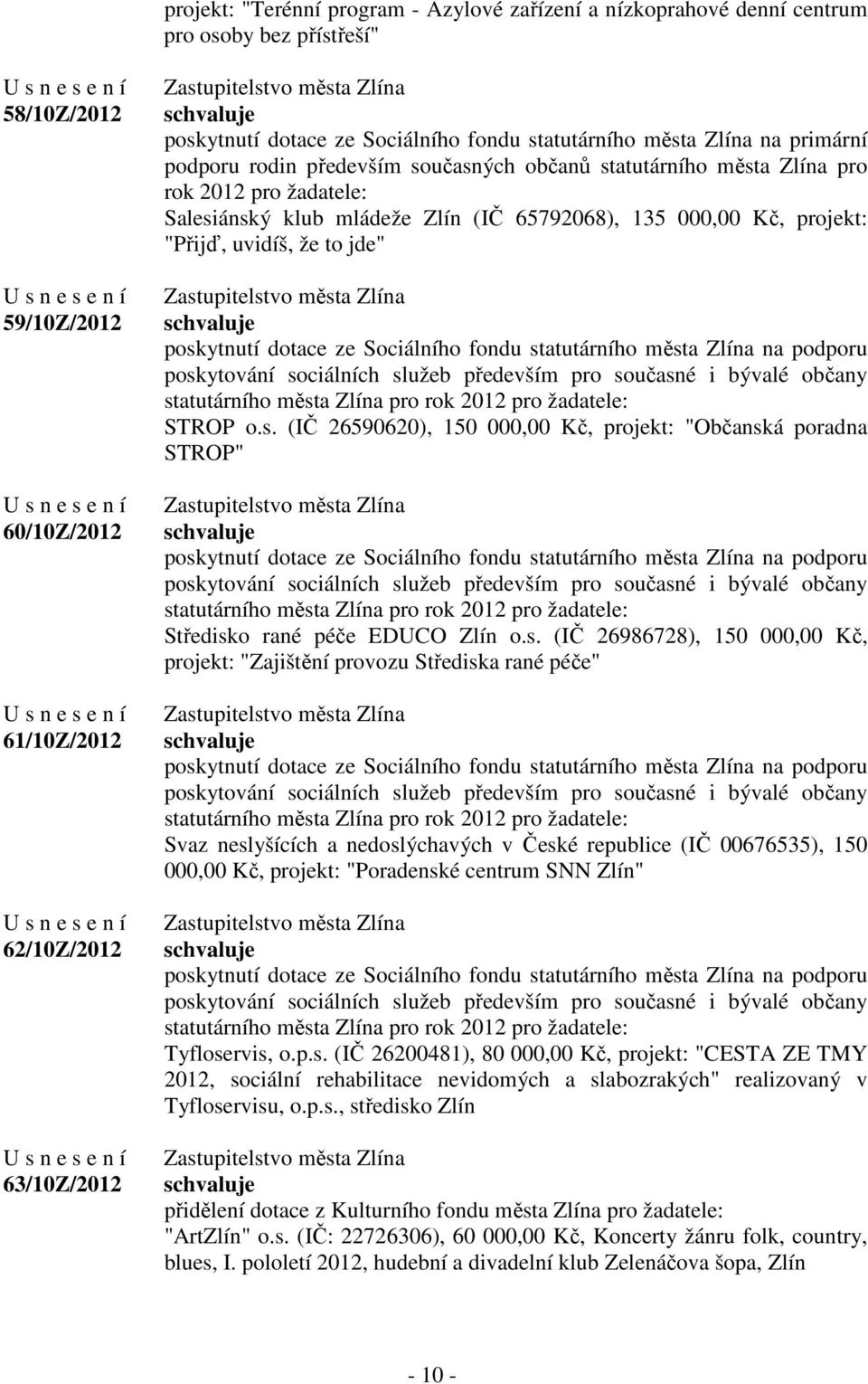 000,00 Kč, projekt: "Přijď, uvidíš, že to jde" STROP o.s.