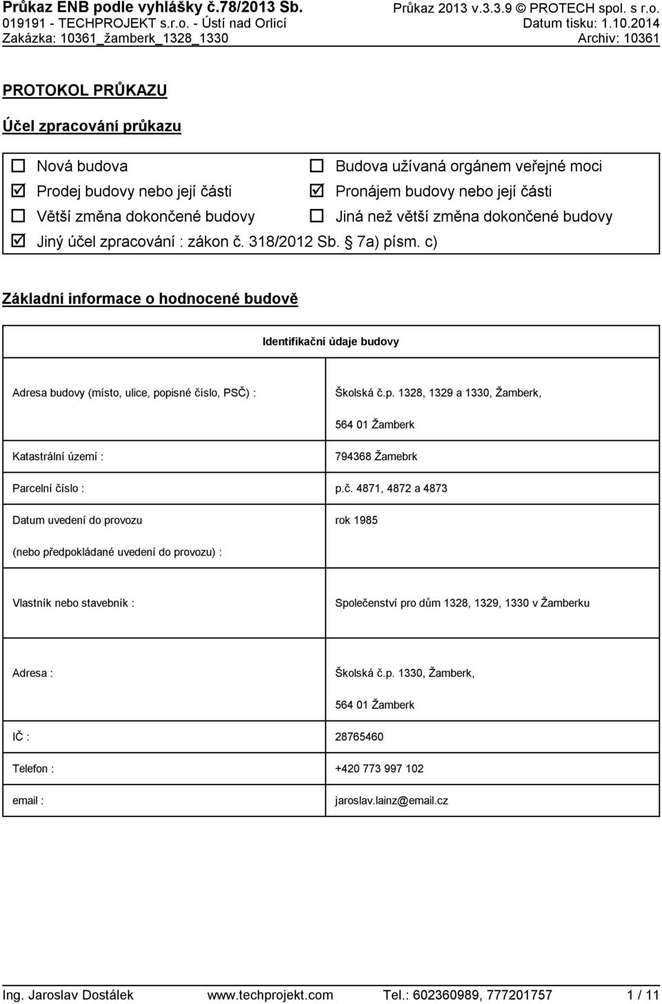 v.3.3.9 PROTECH spol. s r.o. 19