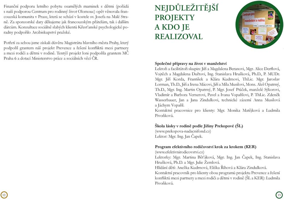 Konzultace sociálně slabých klientů Křesťanské psychologické poradny podpořilo Arcibiskupství pražské.