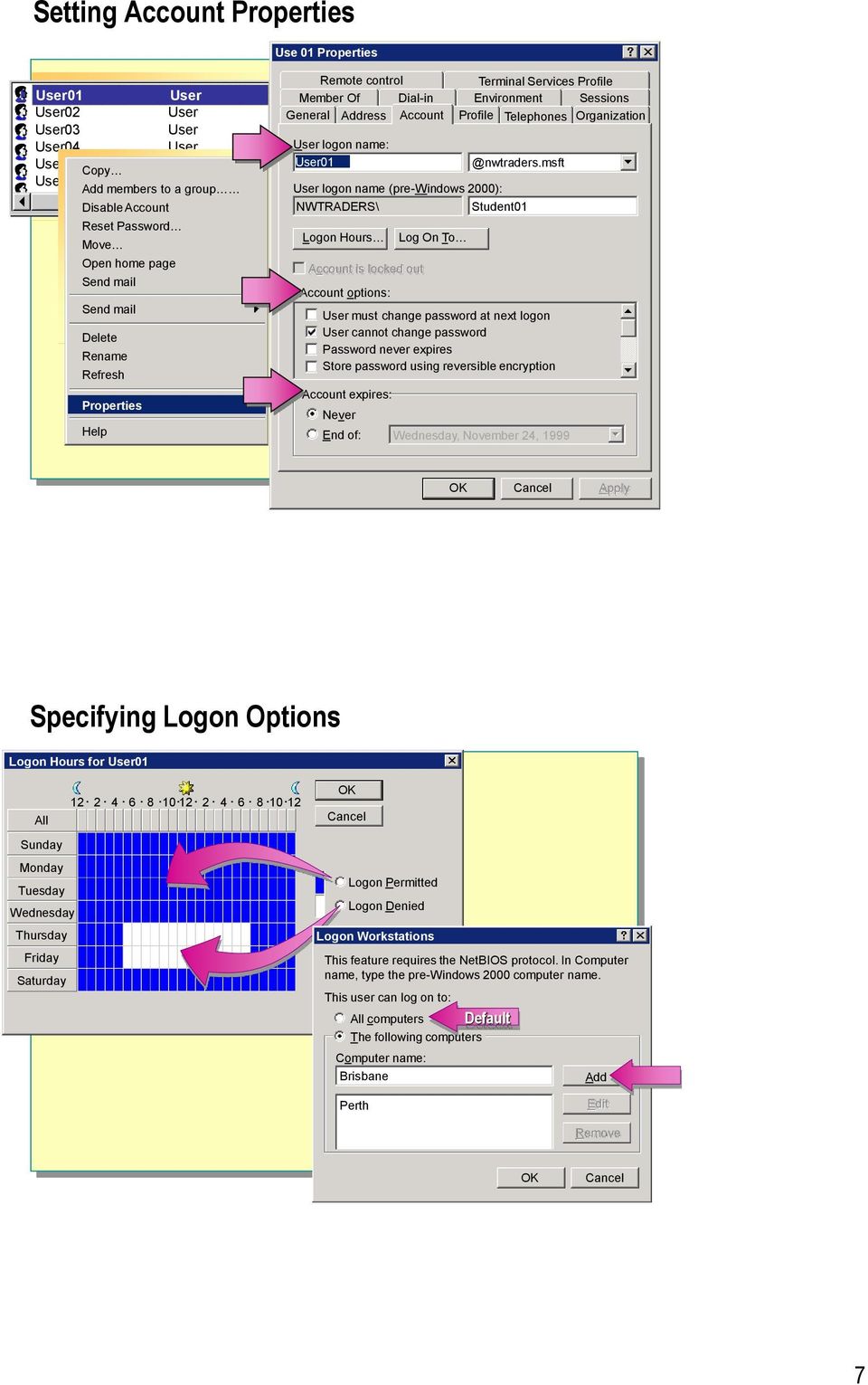 Hours Account is locked out Account options: Log On To @nwtraders.