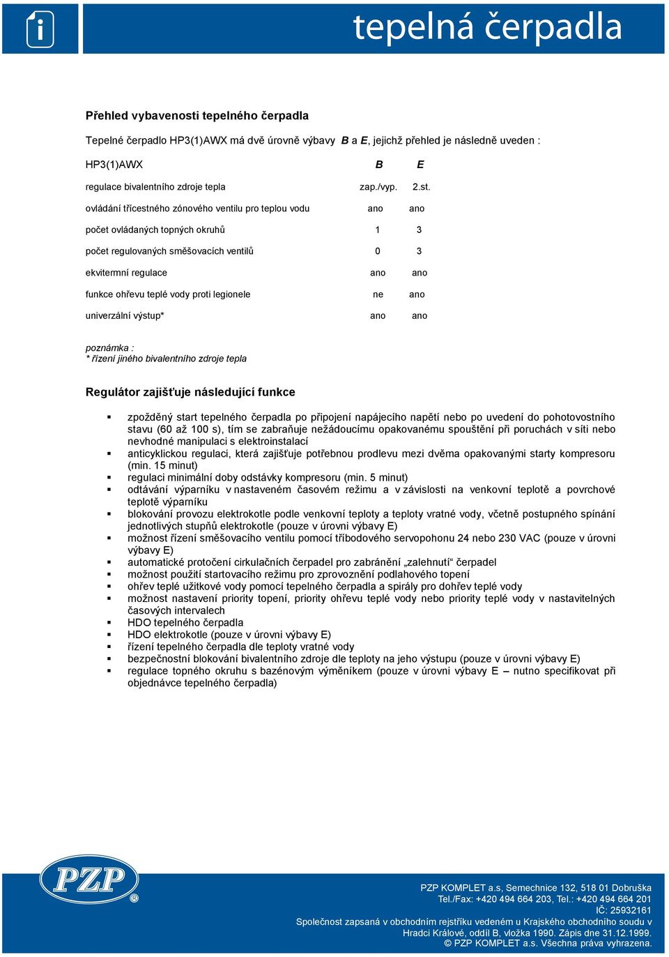ovládání třícestného zónového ventilu pro teplou vodu ano ano počet ovládaných topných okruhů 1 3 počet regulovaných směšovacích ventilů 0 3 ekvitermní regulace ano ano funkce ohřevu teplé vody proti
