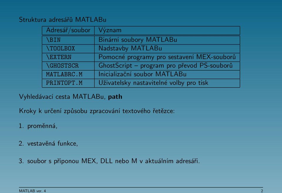 M Inicializační soubor MATLABu PRINTOPT.