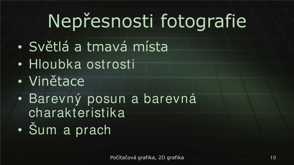 Barevný posun a barevná