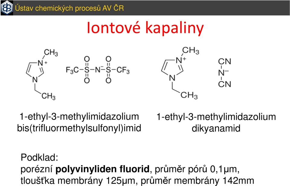 1-ethyl-3-methylimidazolium dikyanamid Podklad: porézní