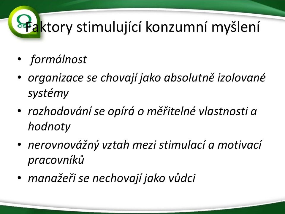 o měřitelné vlastnosti a hodnoty nerovnovážný vztah mezi